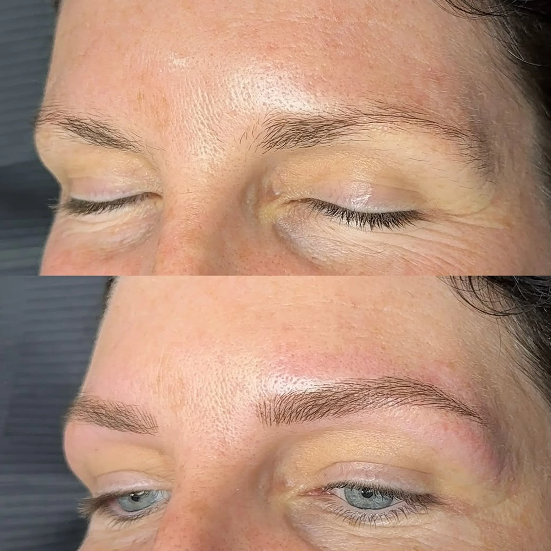 eyebrow tattoo before and after transformation