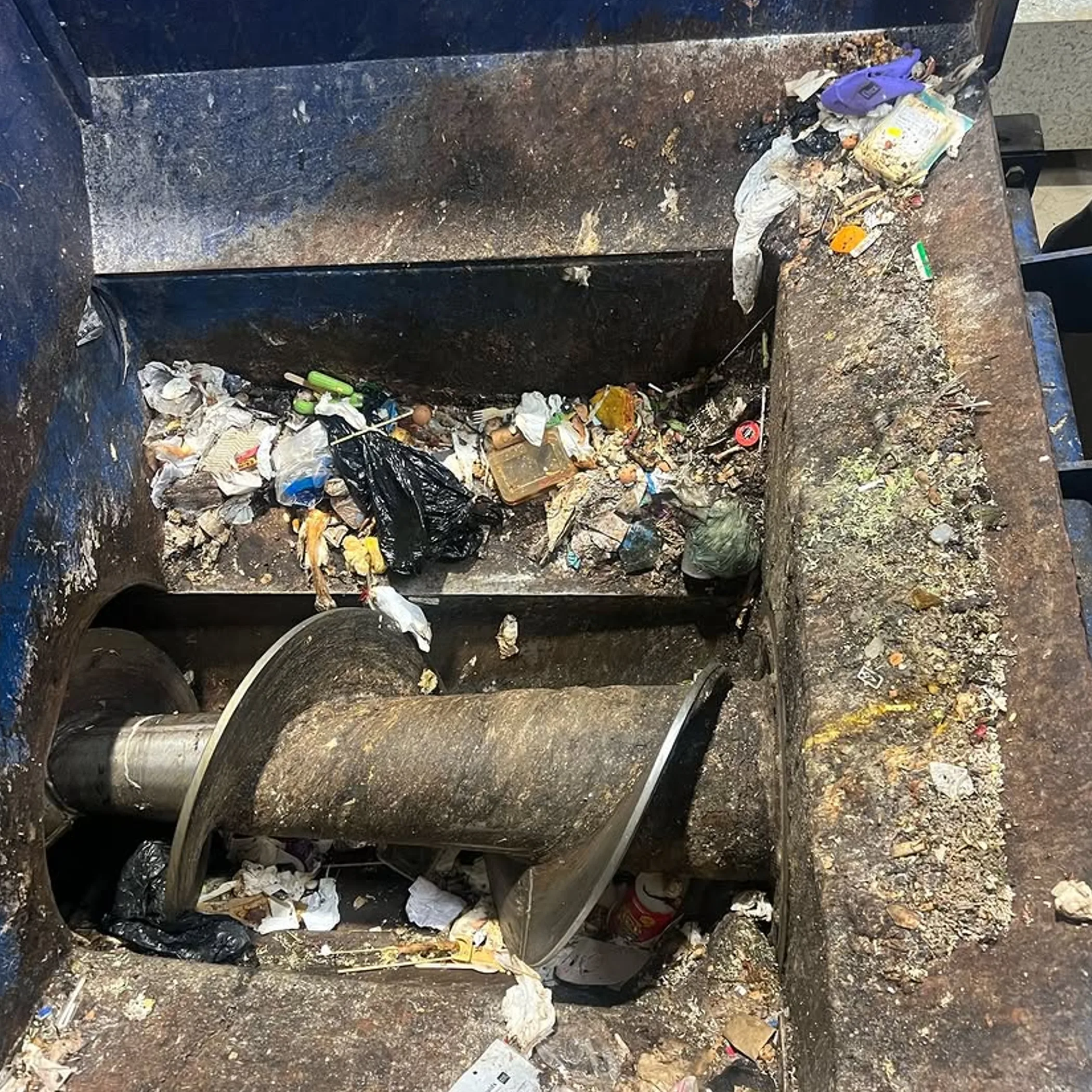 commercial waste equipment requiring cleaning