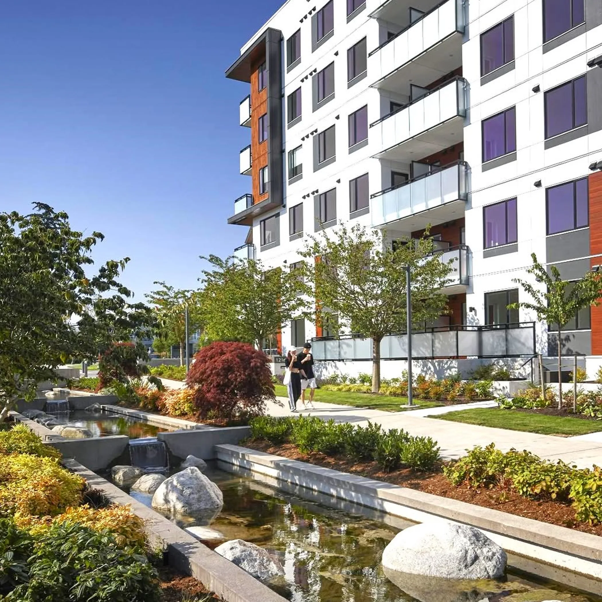 well-maintained multi-family residential development